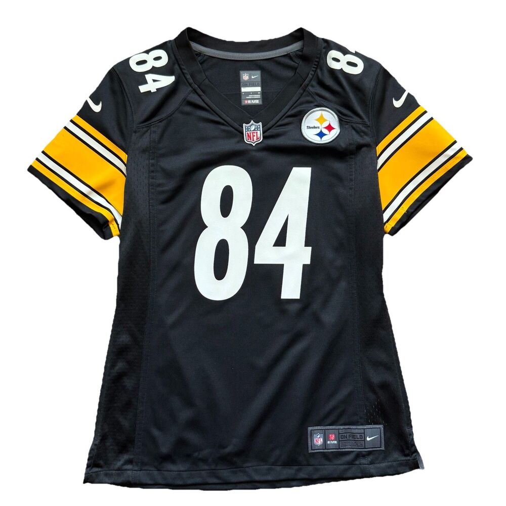 Nike Pittsburgh Steelers Antonio Brown #84 NFL Jersey Women’s Small Black Yellow